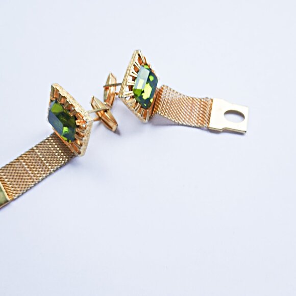 Retro Crystal Cufflinks - Picture 2 of 2